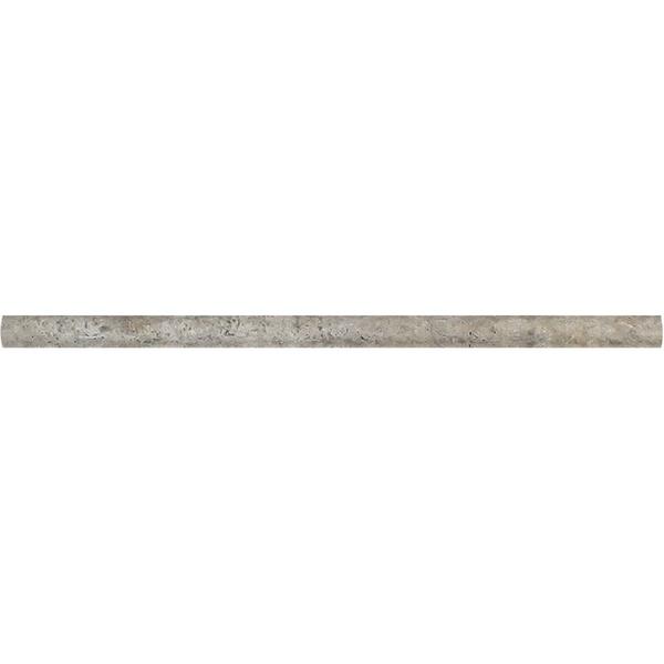 Tumbled Silver Travertine Pencil Liner