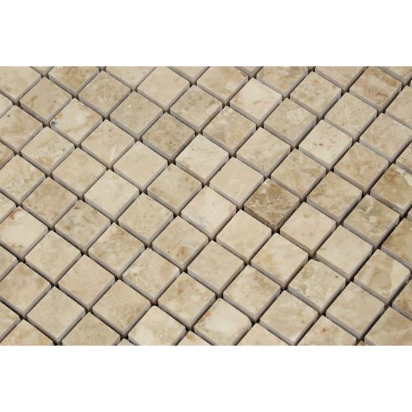 1 x 1 Polished Cappuccino Marble Mosaic Tile