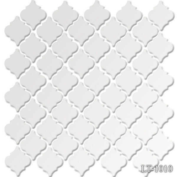 Lantern Matte White 2" Arabesque Pool Tile Series